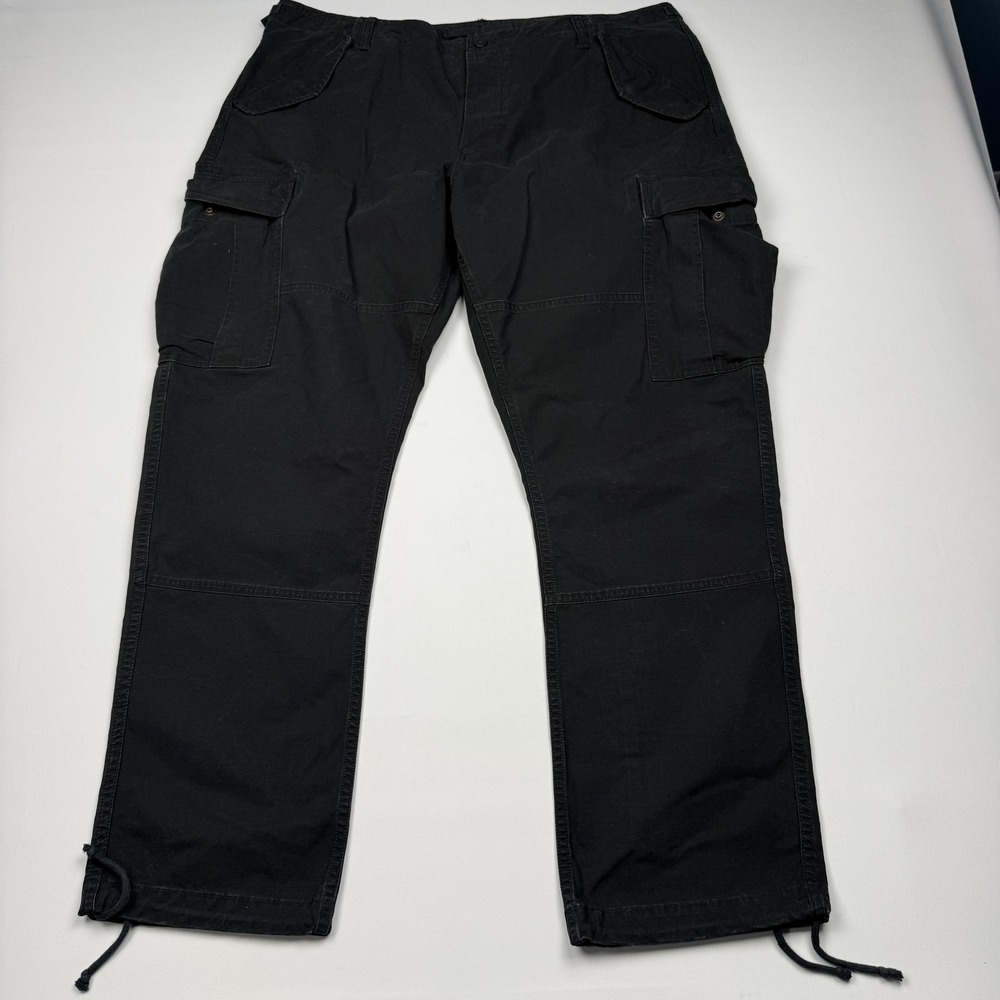 Polo Ralph Lauren Military Surplus Utility Pants Mens 40x32 Black Cargo Canvas